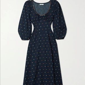 Doen Carolina embroidered cotton-voile maxi dress